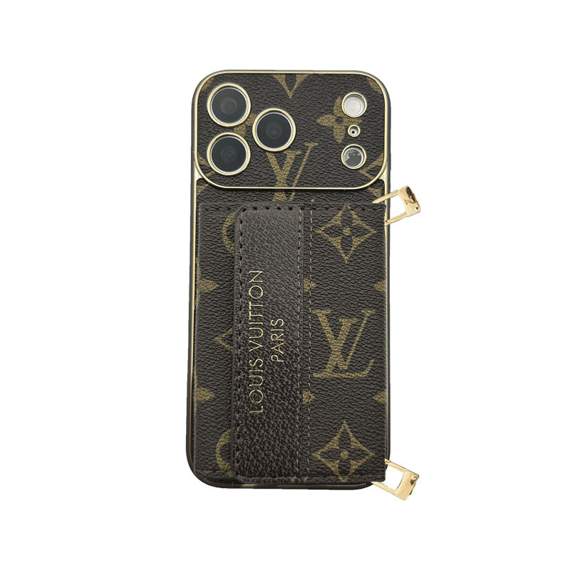 Classic Monogram iPhone Case With Wallet And Crossbody Strap For iPhone 17 Series-CYLV135