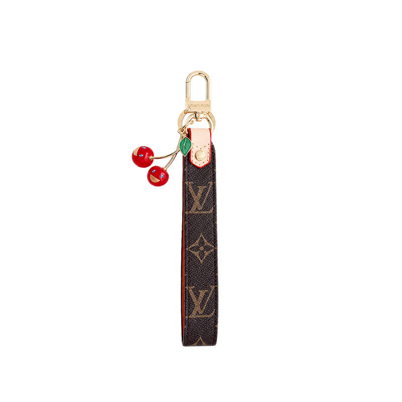 Monogram Colored Leather Key Strap-CYLV212