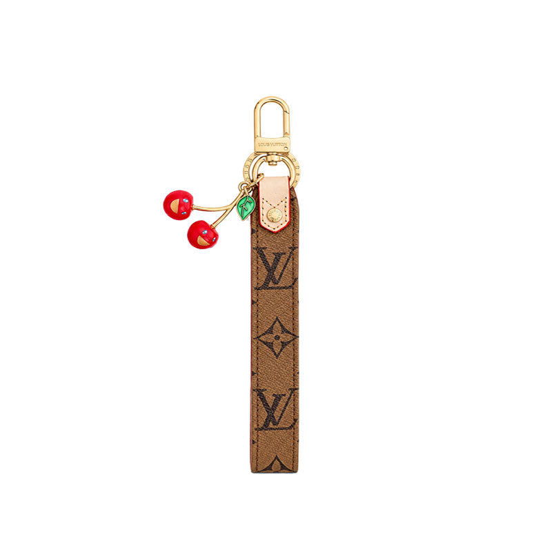 Monogram Colored Leather Key Strap-CYLV212