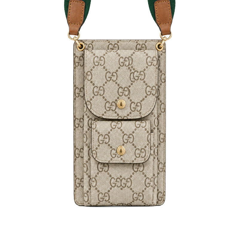 Elegant Leather GG Crossbody Phone Bag-CYGG194
