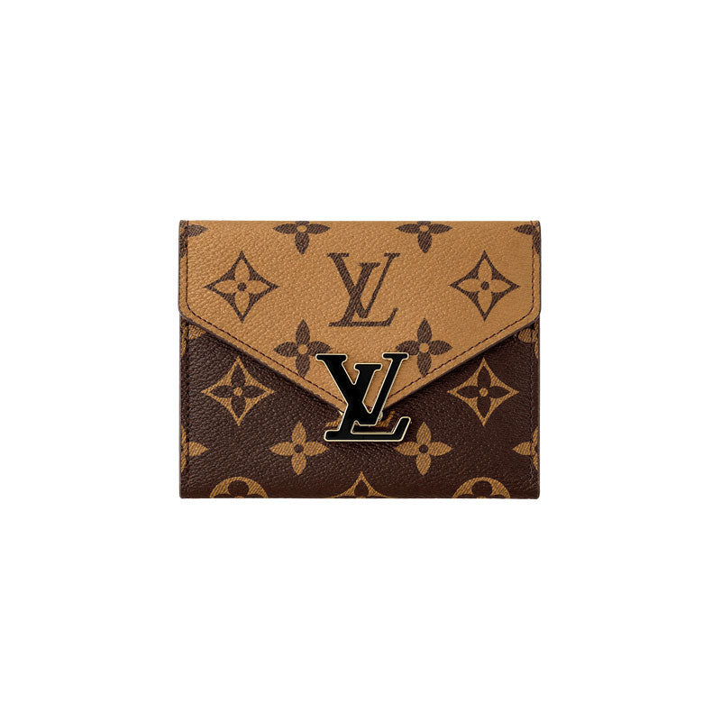 Leather Monogram Card Wallet-CYLV174