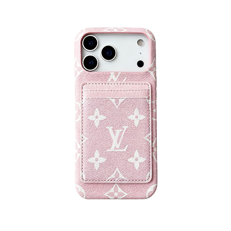 High-quality Monogram iPhone Case With Card Holder For iPhone 17 Series-CYLV138