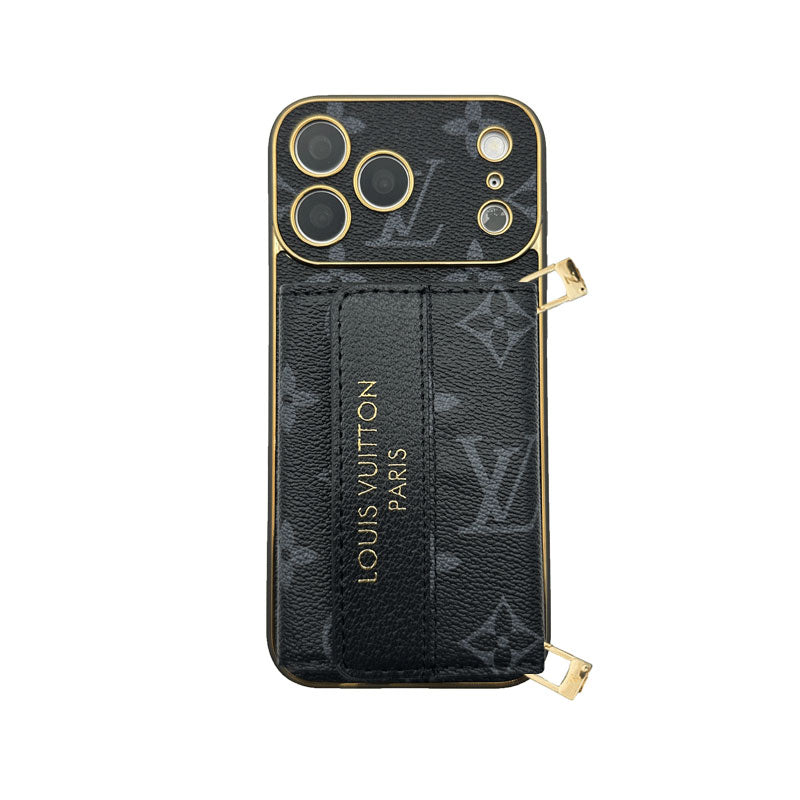 Classic Monogram iPhone Case With Wallet And Crossbody Strap For iPhone 17 Series-CYLV135