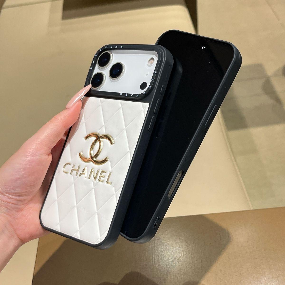 Luxury Leather CC iPhone Case For iPhone 17 Series White-YHJ251809