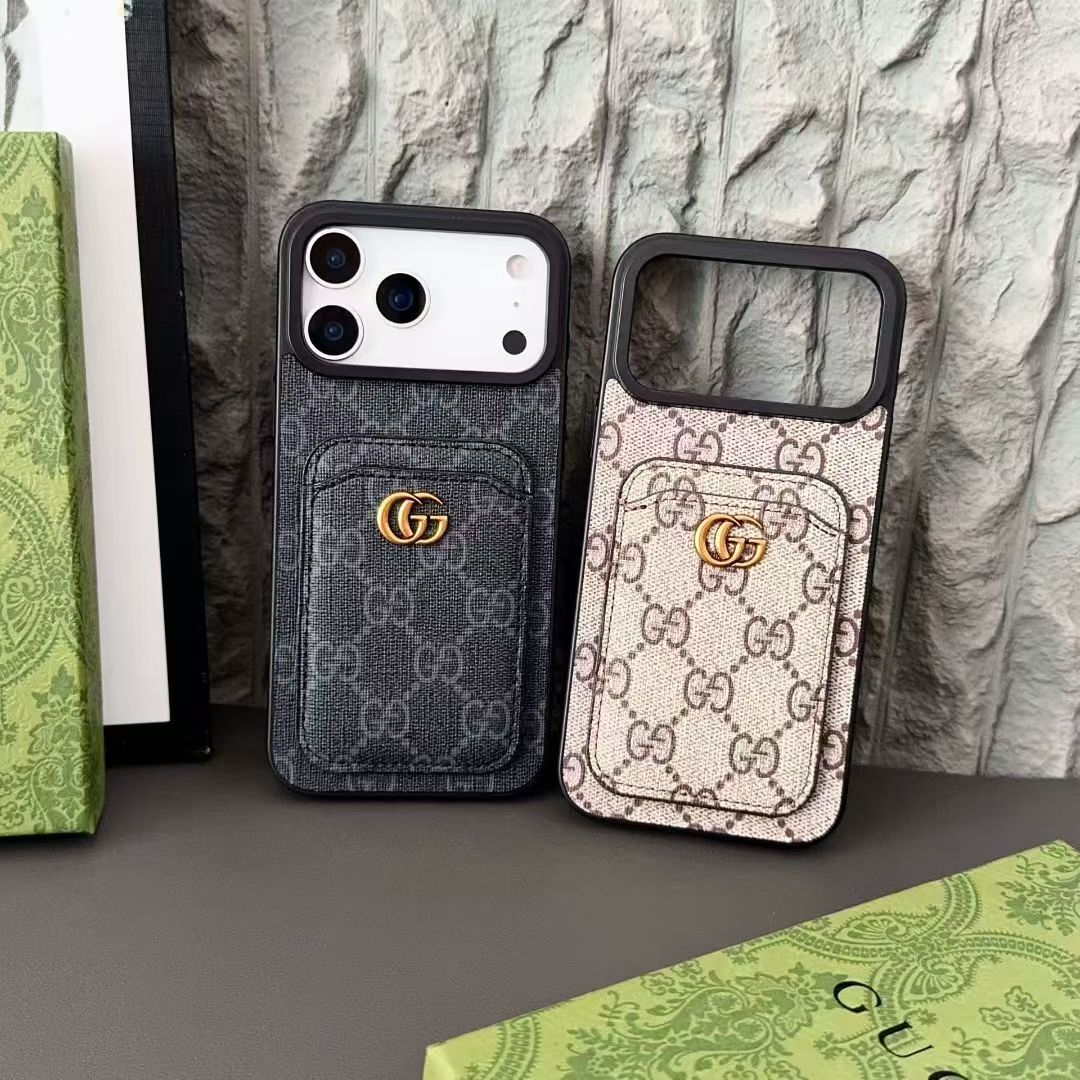 Classic GG iPhone Case With Card Holder For iPhone 17 Series-CYGG140