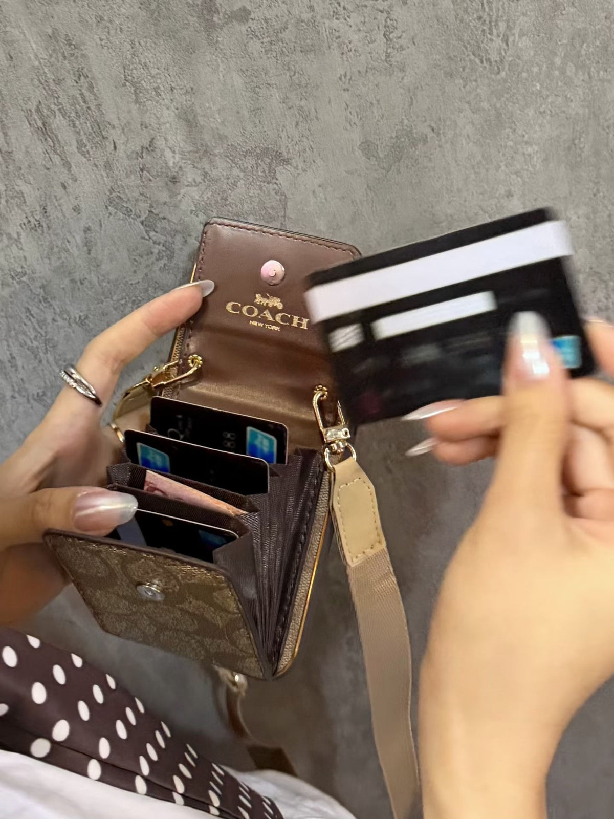 Luxury Leather CH iPhone Case With  Card Holder And Crossbody Strap For iPhone 17 Series-CYCH207