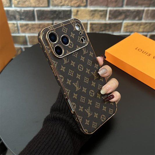 Elegant Leather Monogram iPhone Case For iPhone 17 Series-CYLV021