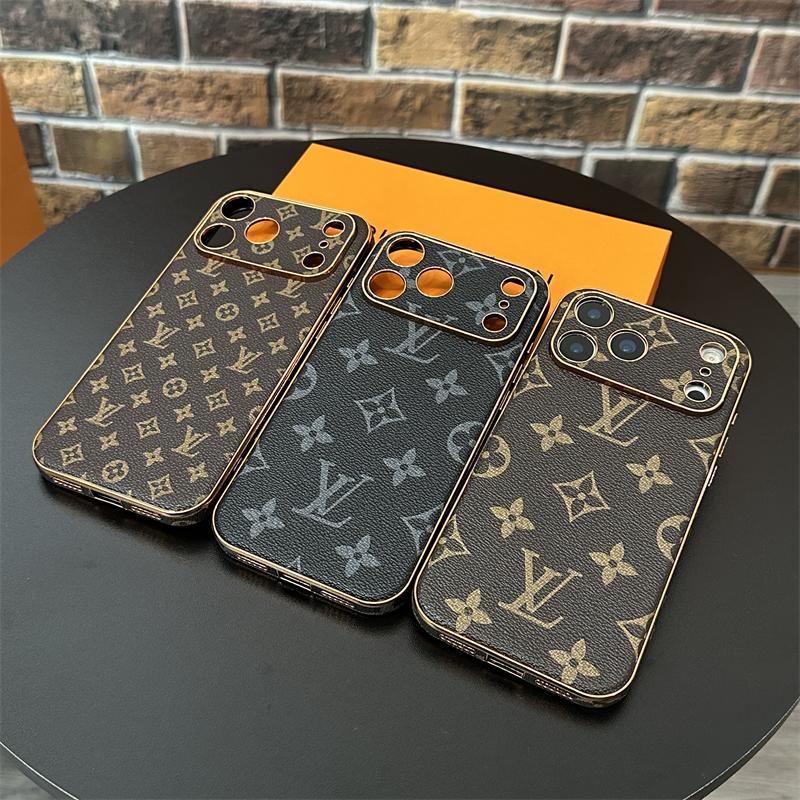 Elegant Leather Monogram iPhone Case For iPhone 17 Series-CYLV021