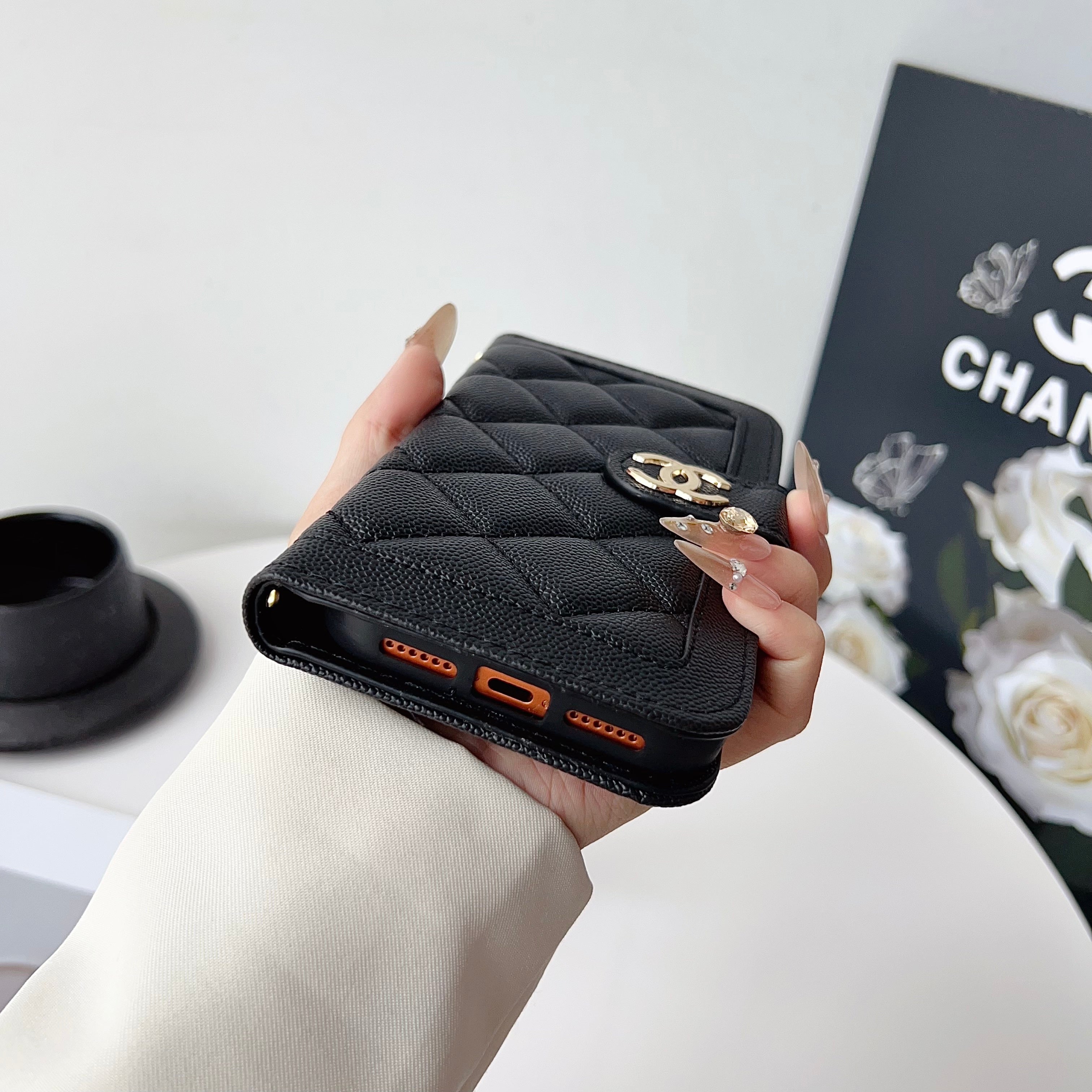 Premium Leather CC iPhone Case With Flip Wallet  -CYCC164