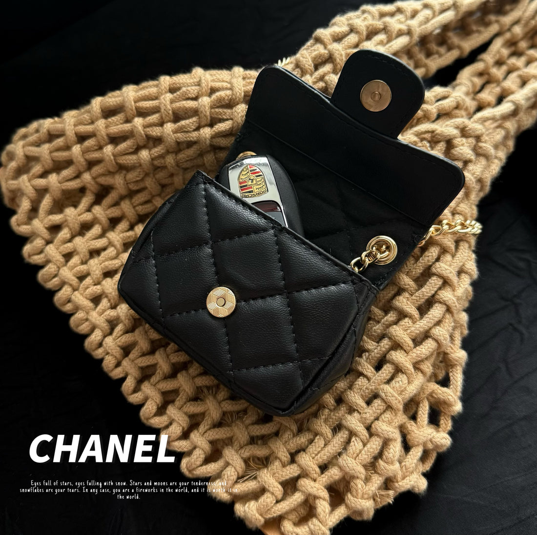 Elegant Leather CC AirPods Cases Black-CYCC166