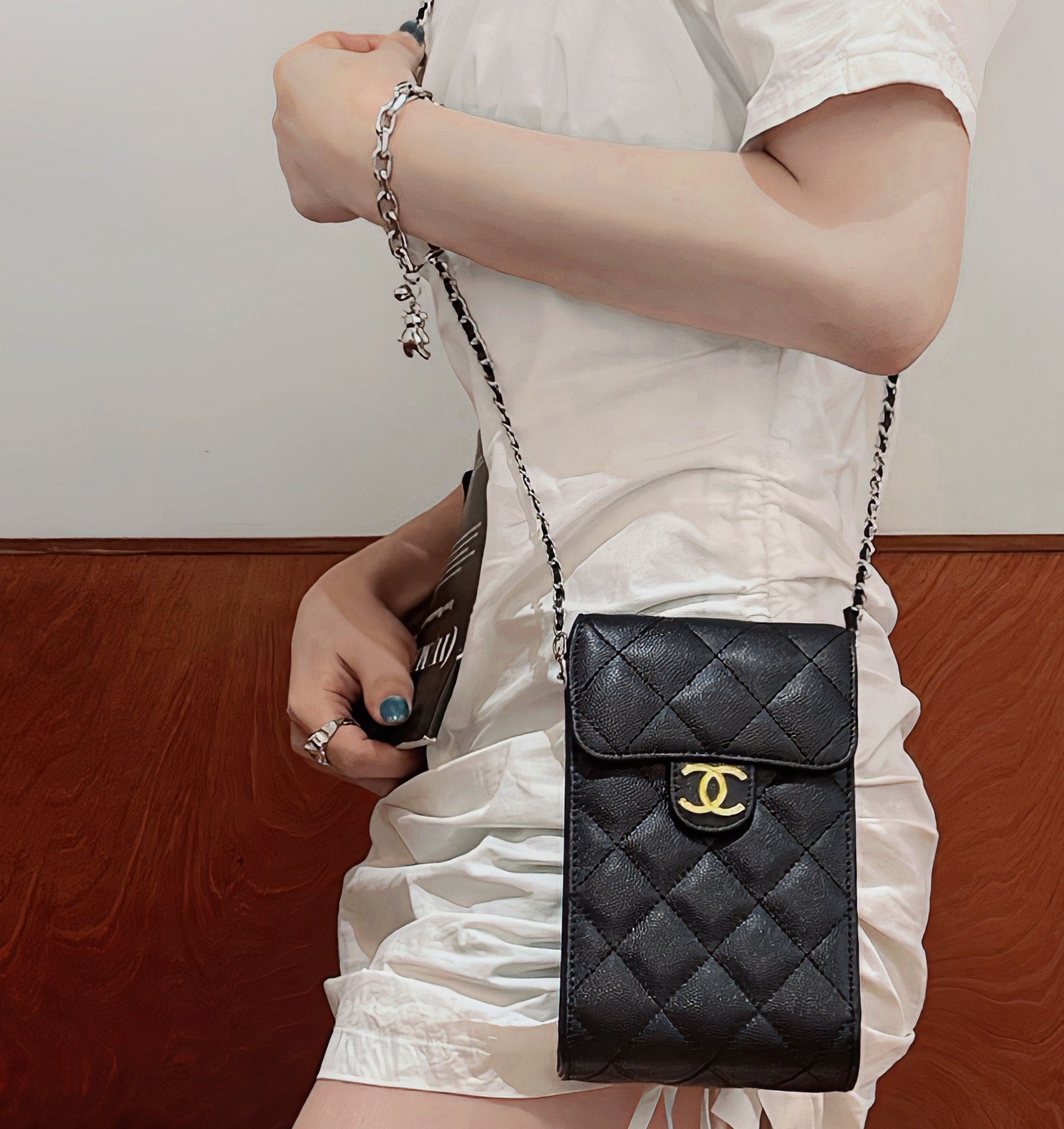 High-quality Leather CC Crossbody Phone Bag-CYCC165