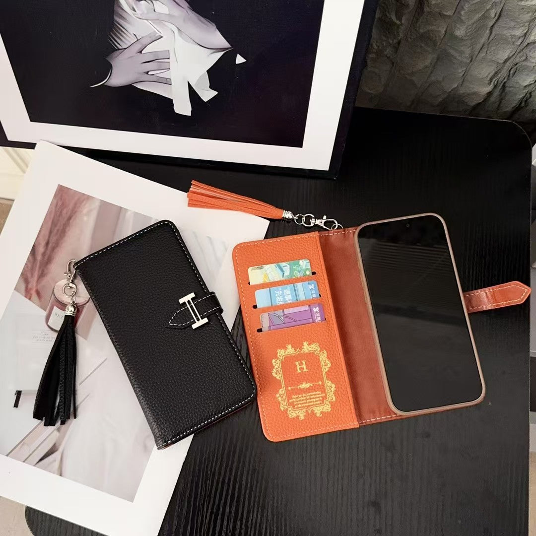 Leather  iPhone Case With Flip Wallet -CY170