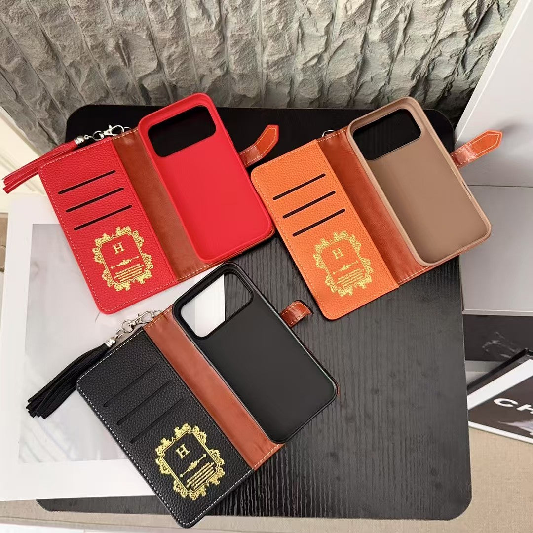 Leather  iPhone Case With Flip Wallet -CY170