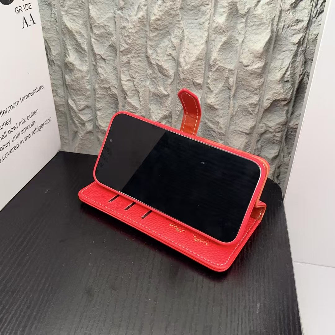 Leather  iPhone Case With Flip Wallet -CY170