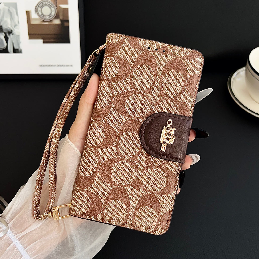 High-quality Leather CH iPhone Case With Flip Wallet -CYCH172