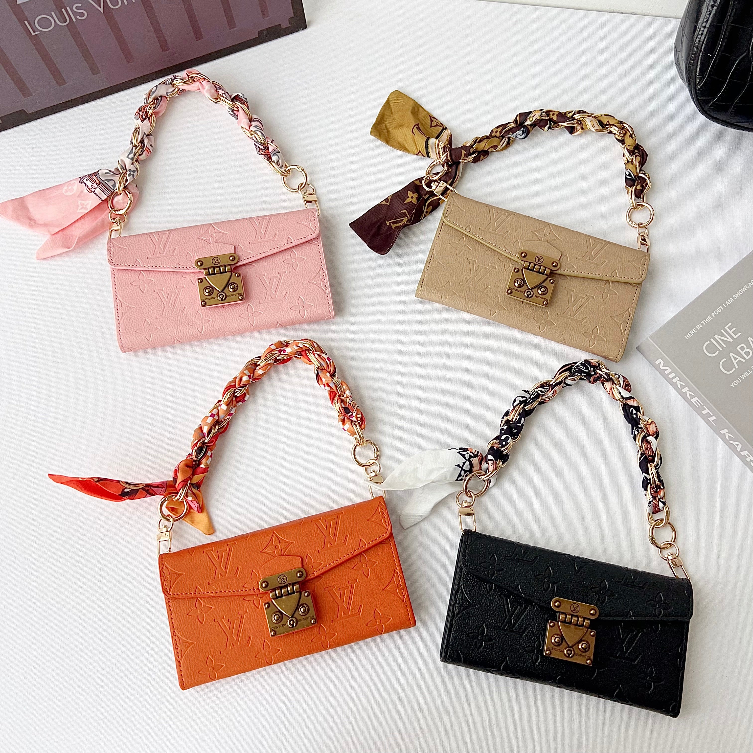 High-quality Leather Monogram iPhone Case With Flip Wallet-CYLV178