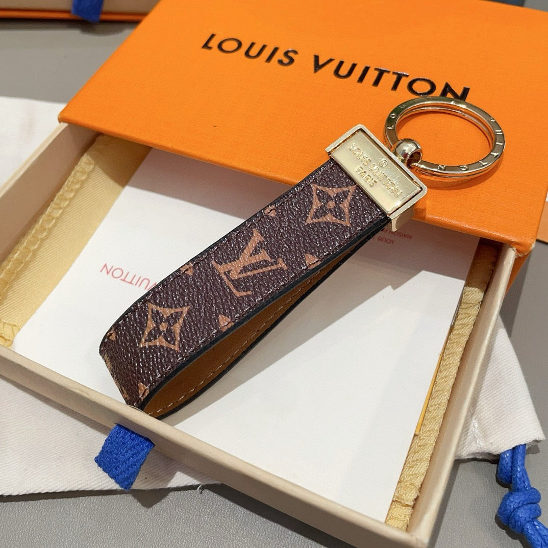 Monogram Leather Strap Key Holder-CYLV182
