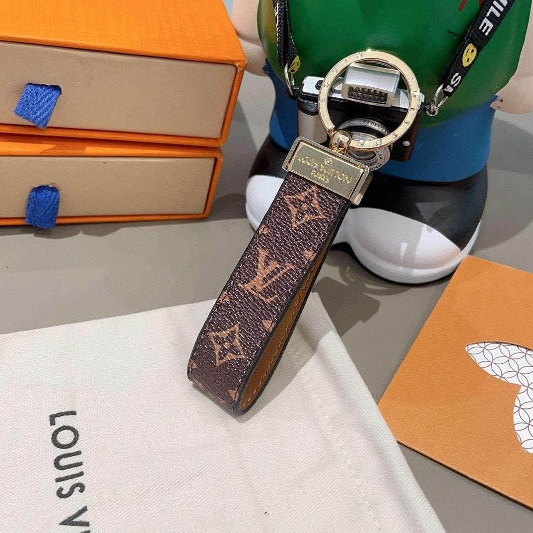 Monogram Leather Strap Key Holder-CYLV182