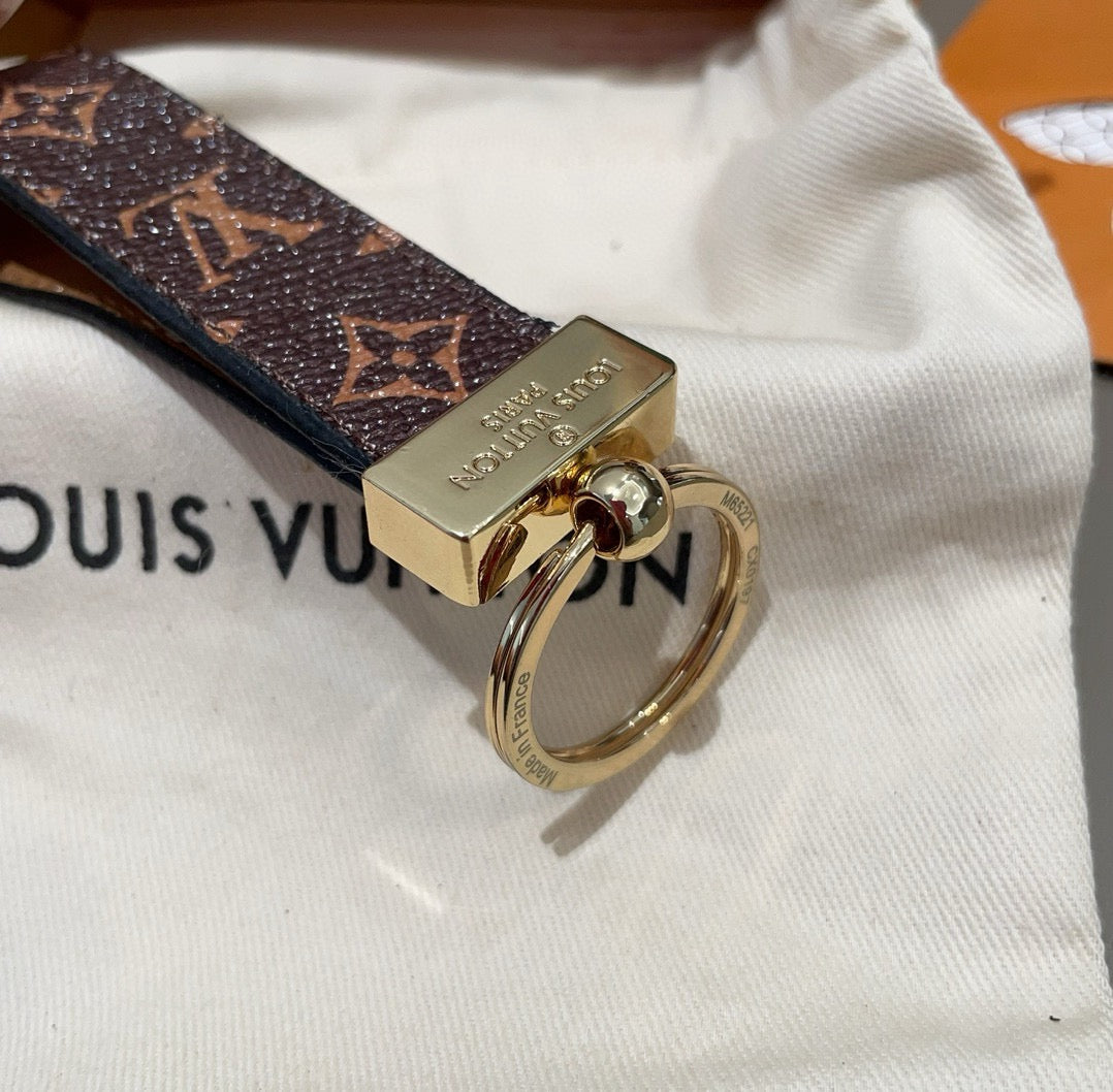 Monogram Leather Strap Key Holder-CYLV182