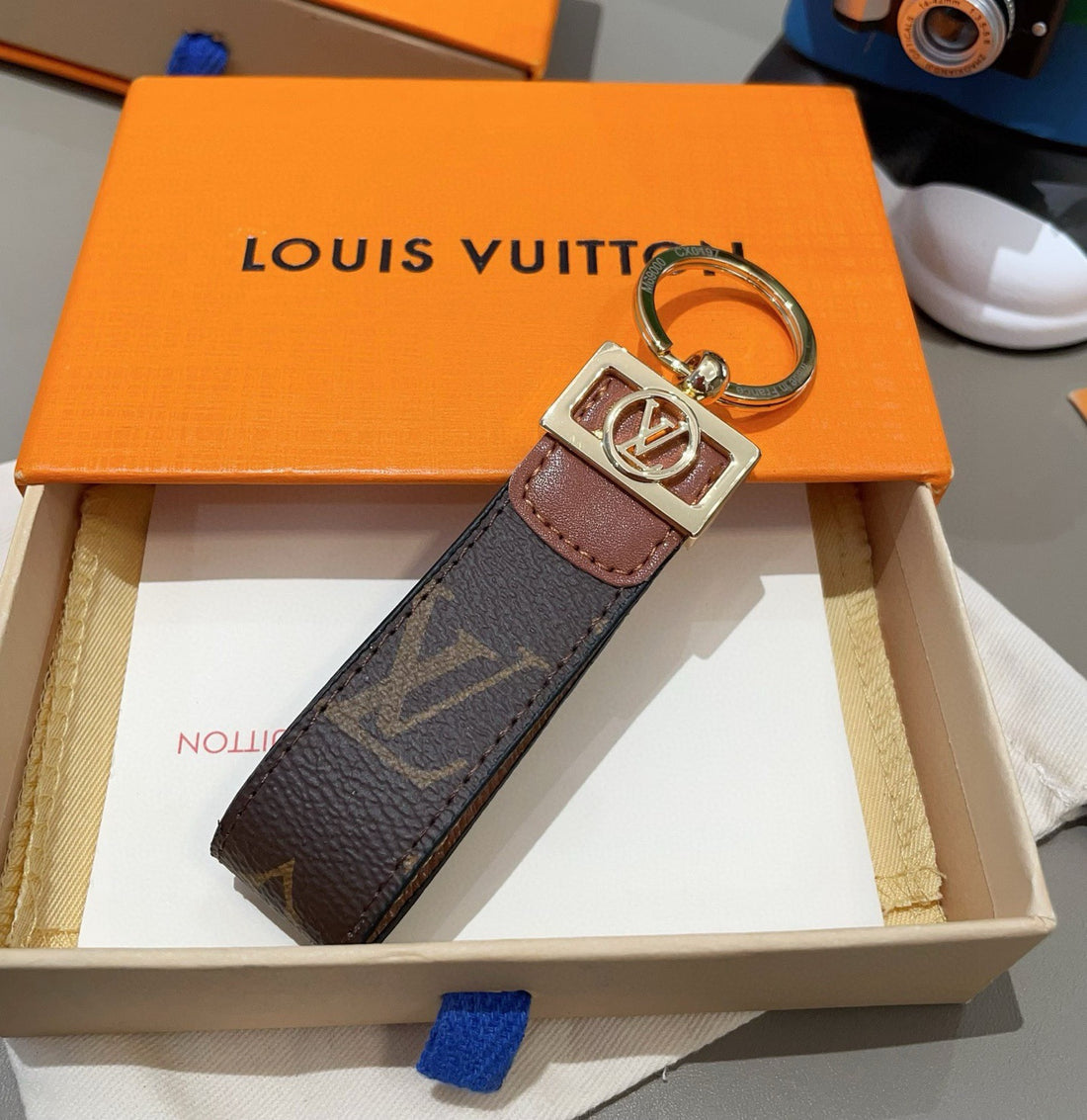 Monogram Classic Pattern Wrist Keychain-CYLV183