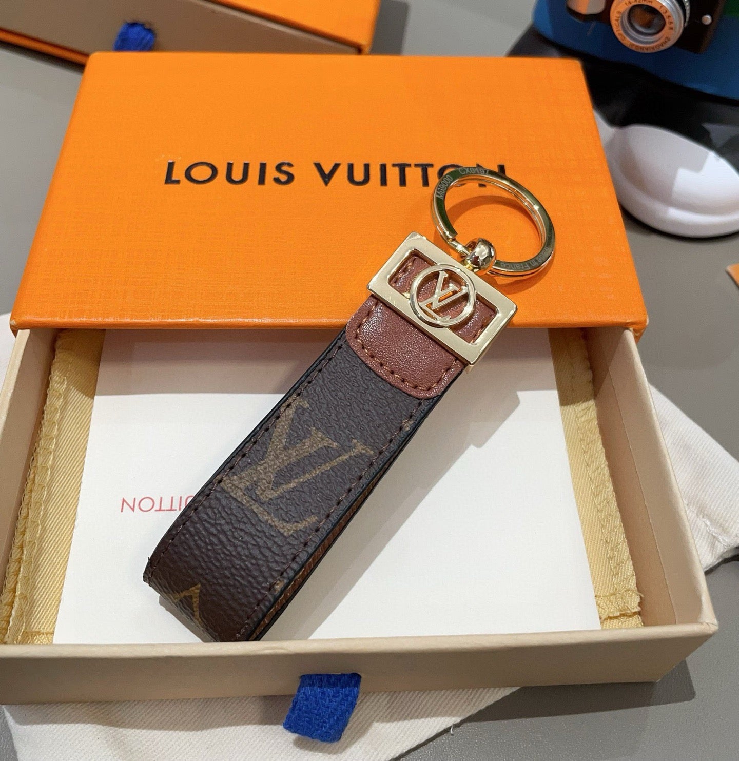 Monogram Classic Pattern Wrist Keychain-CYLV183
