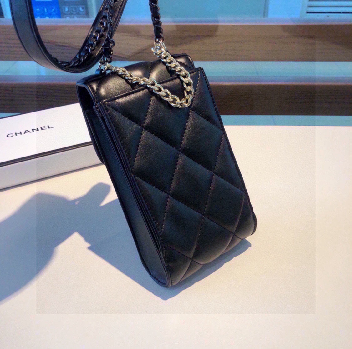 Elegant Leather CC Crossbody Phone Bag-CYCC188