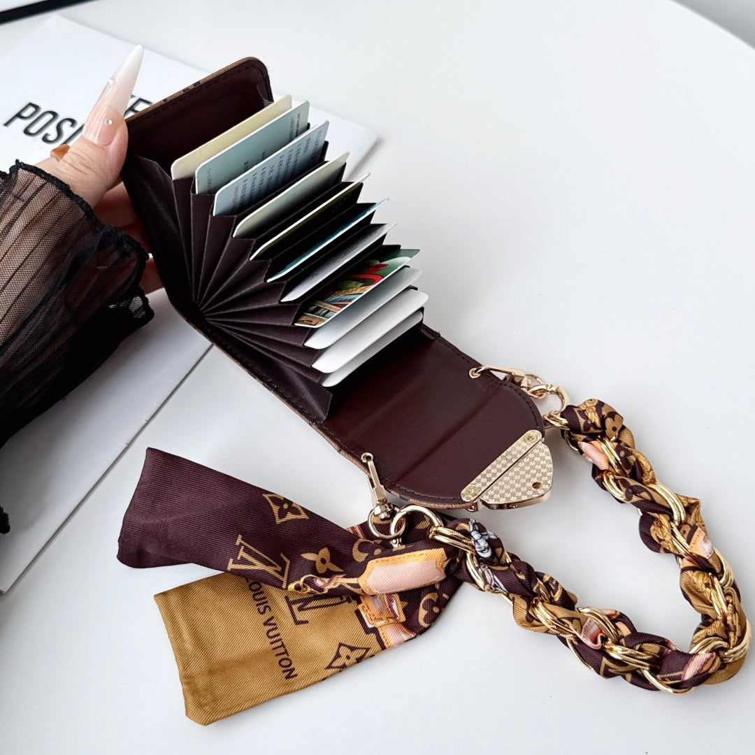 Premium Leather Monogram  Card Wallet-CYLV217