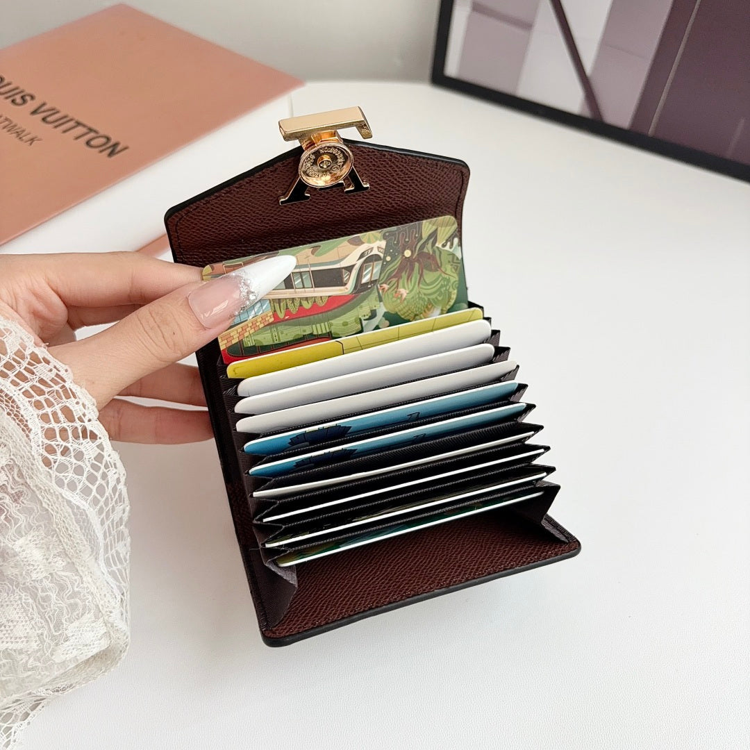 Elegant Leather Monogram Card Wallet -CYLV220