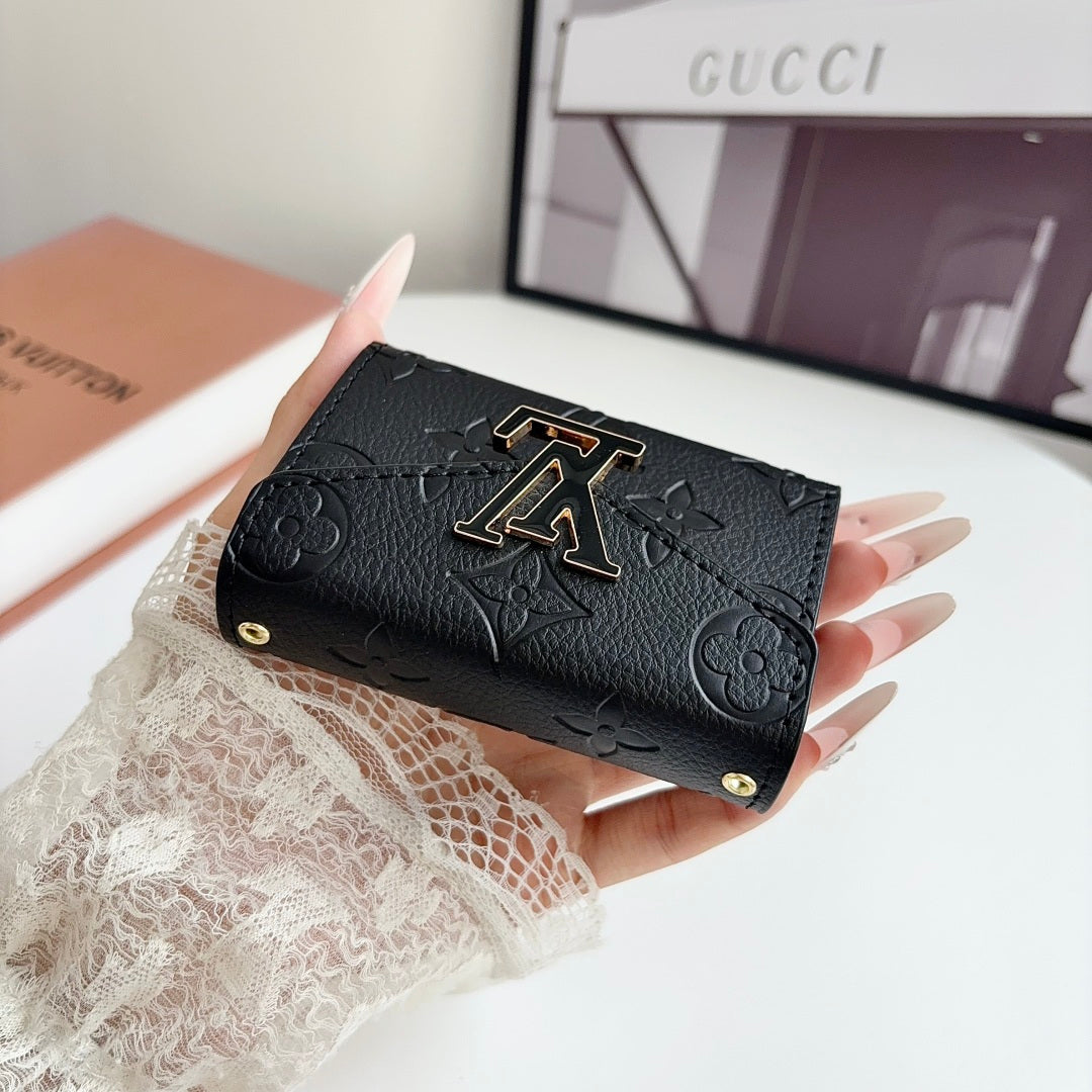 Elegant Leather Monogram Card Wallet -CYLV220