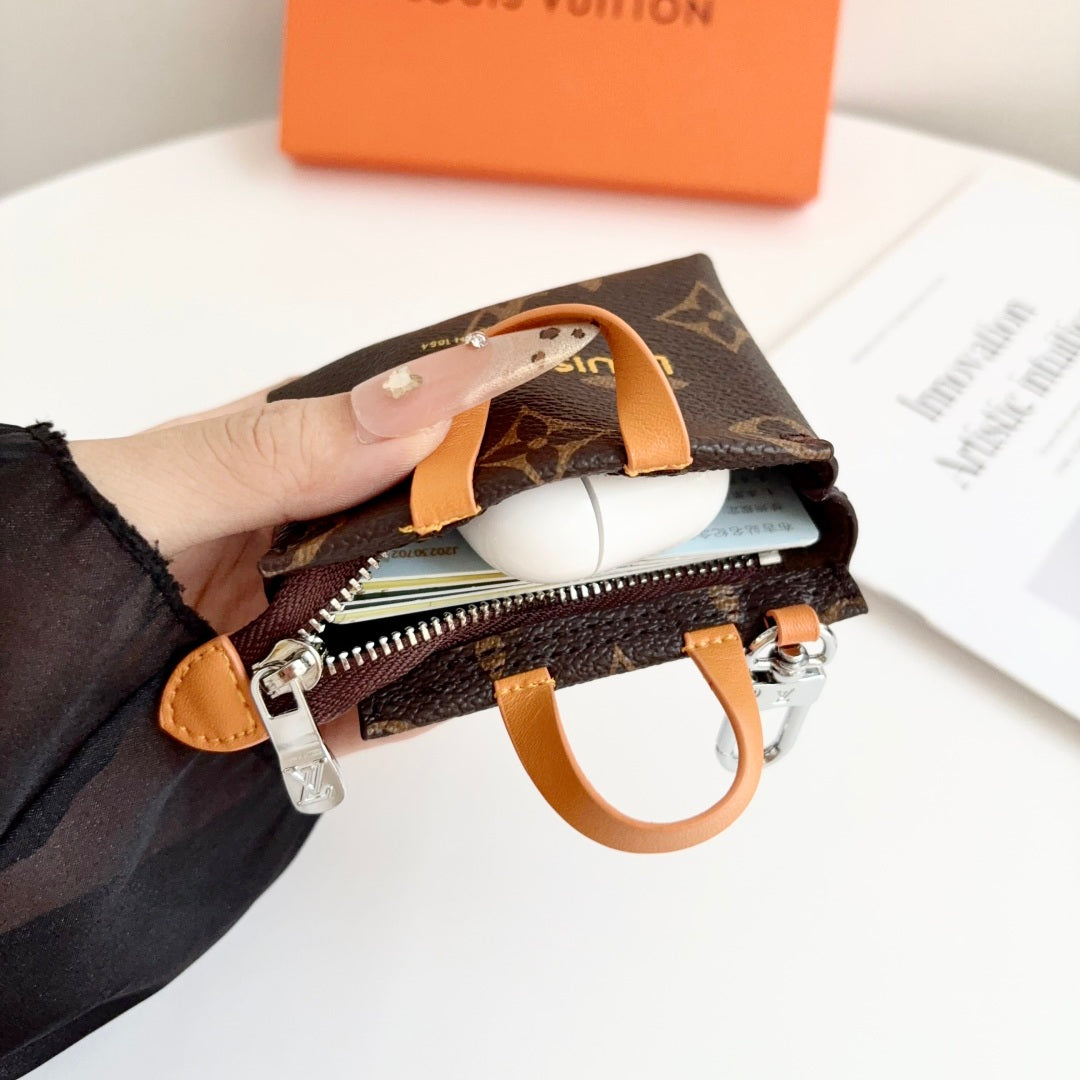 Elegant Leather Monogram AirPods Cases -CYLV224