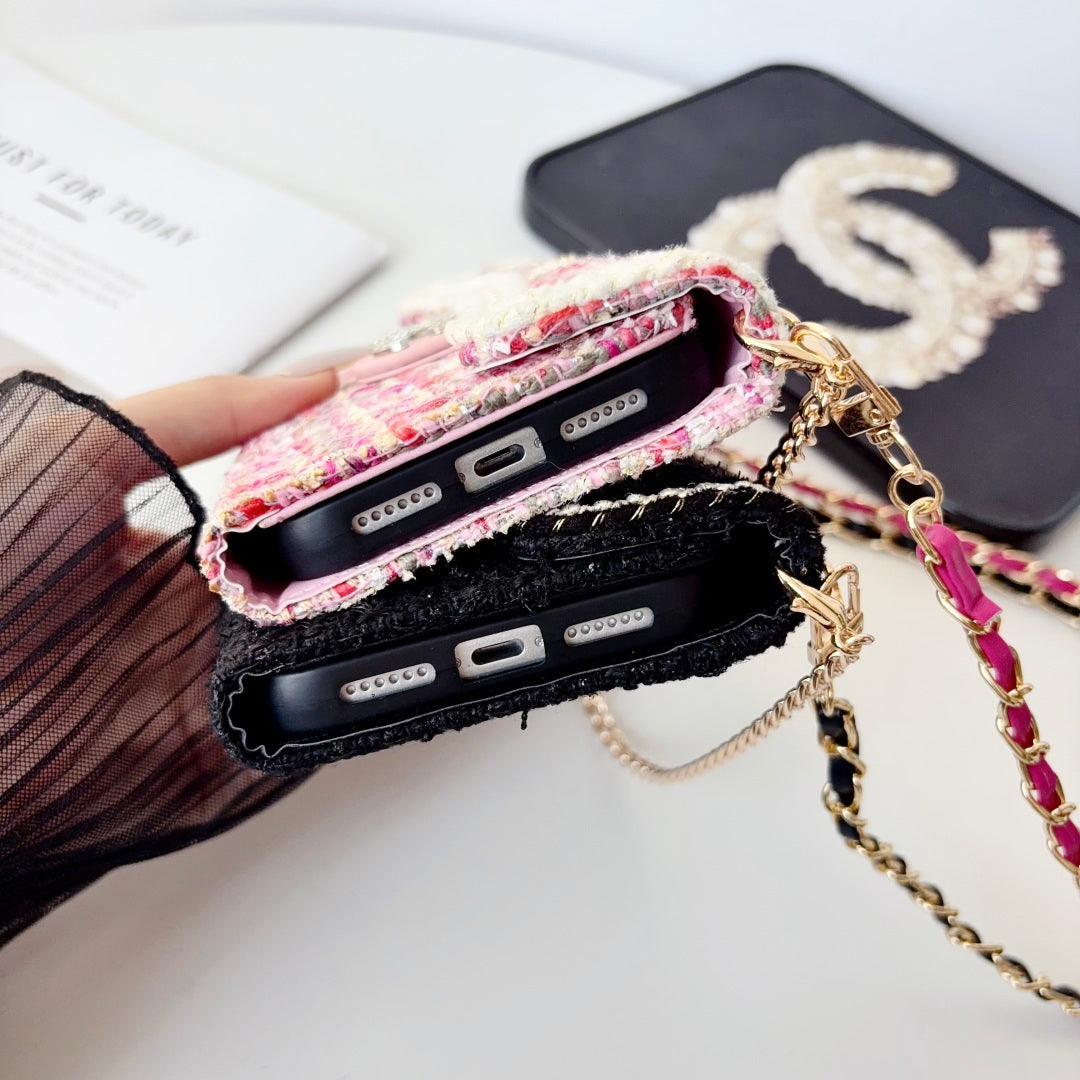 High-quality  CC iPhone Case With Flip Wallet And Crossbody Strap-CYCC226