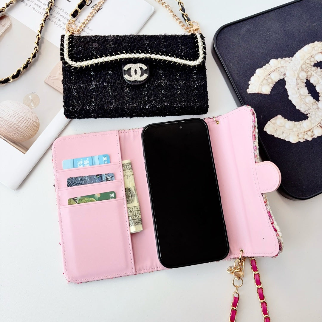 High-quality  CC iPhone Case With Flip Wallet And Crossbody Strap-CYCC226