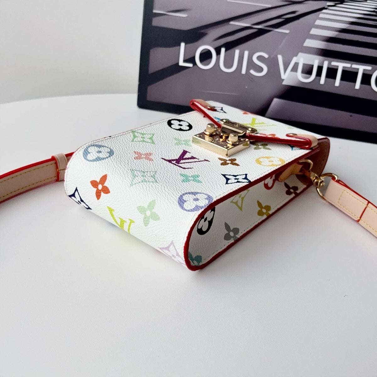 Premium Leather Monogram Crossbody Phone Bag-CYLV227